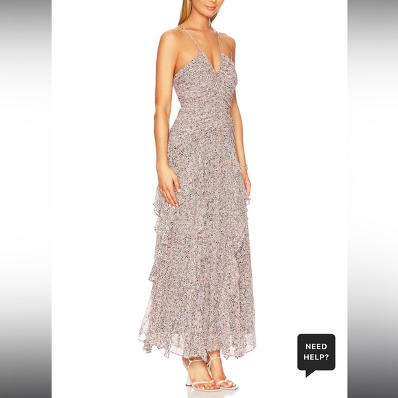 Shona Joy Cynthia Ruched Frill Maxi Sleeveless Dress - Picture 4 of 7